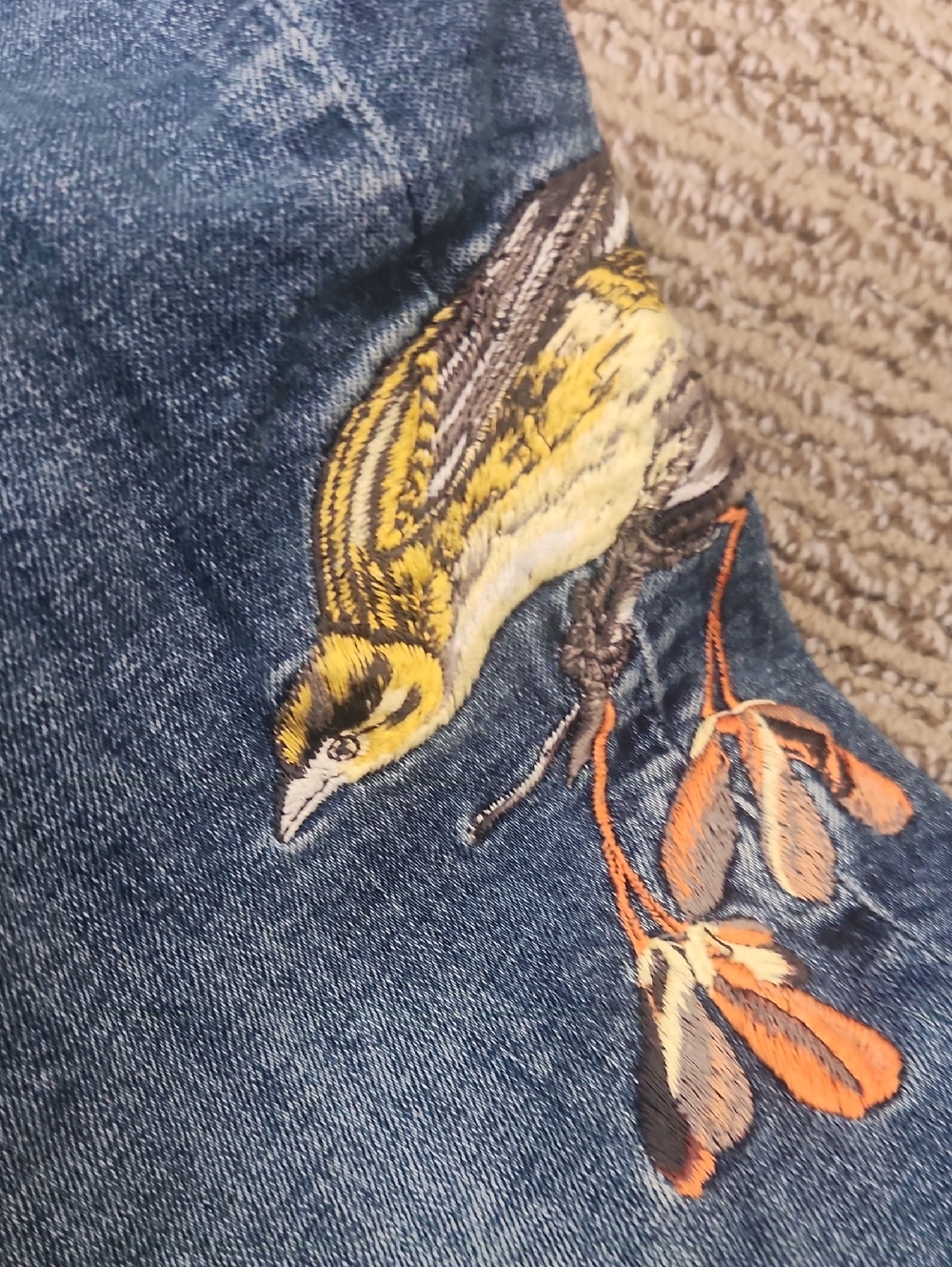 Driftwood Jackie Embroided Jeans Size 32 - Picture 16 of 16